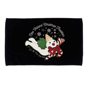 New Orleans Mr Bingle Christmas Tradition Snowmen Christmas Microfiber Hand Towel