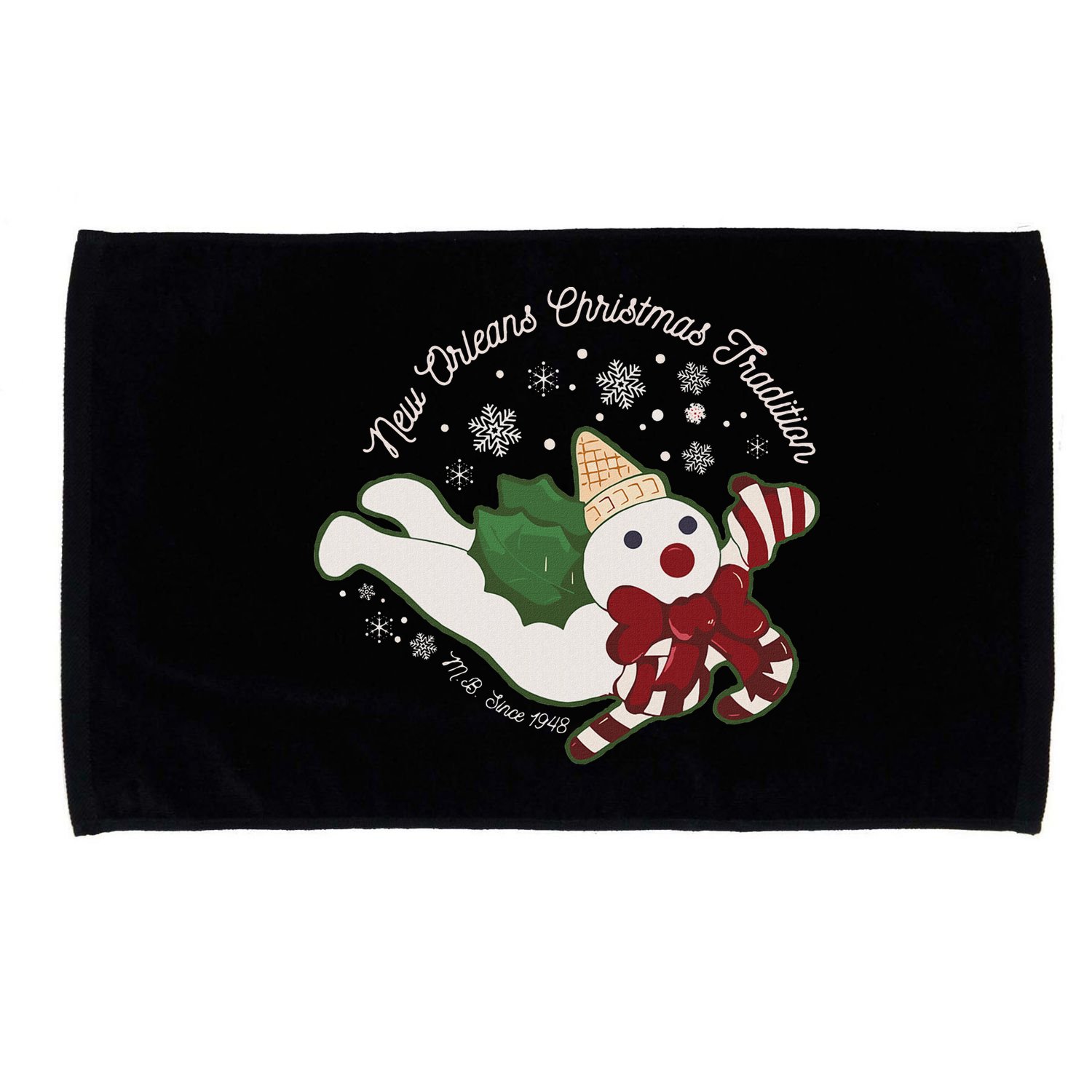New Orleans Mr Bingle Christmas Tradition Snowmen Christmas Microfiber Hand Towel