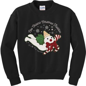 New Orleans Mr Bingle Christmas Tradition Snowmen Christmas Kids Sweatshirt