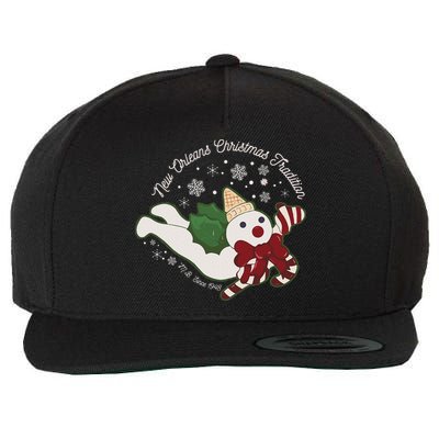 New Orleans Mr Bingle Christmas Tradition Snowmen Christmas Wool Snapback Cap