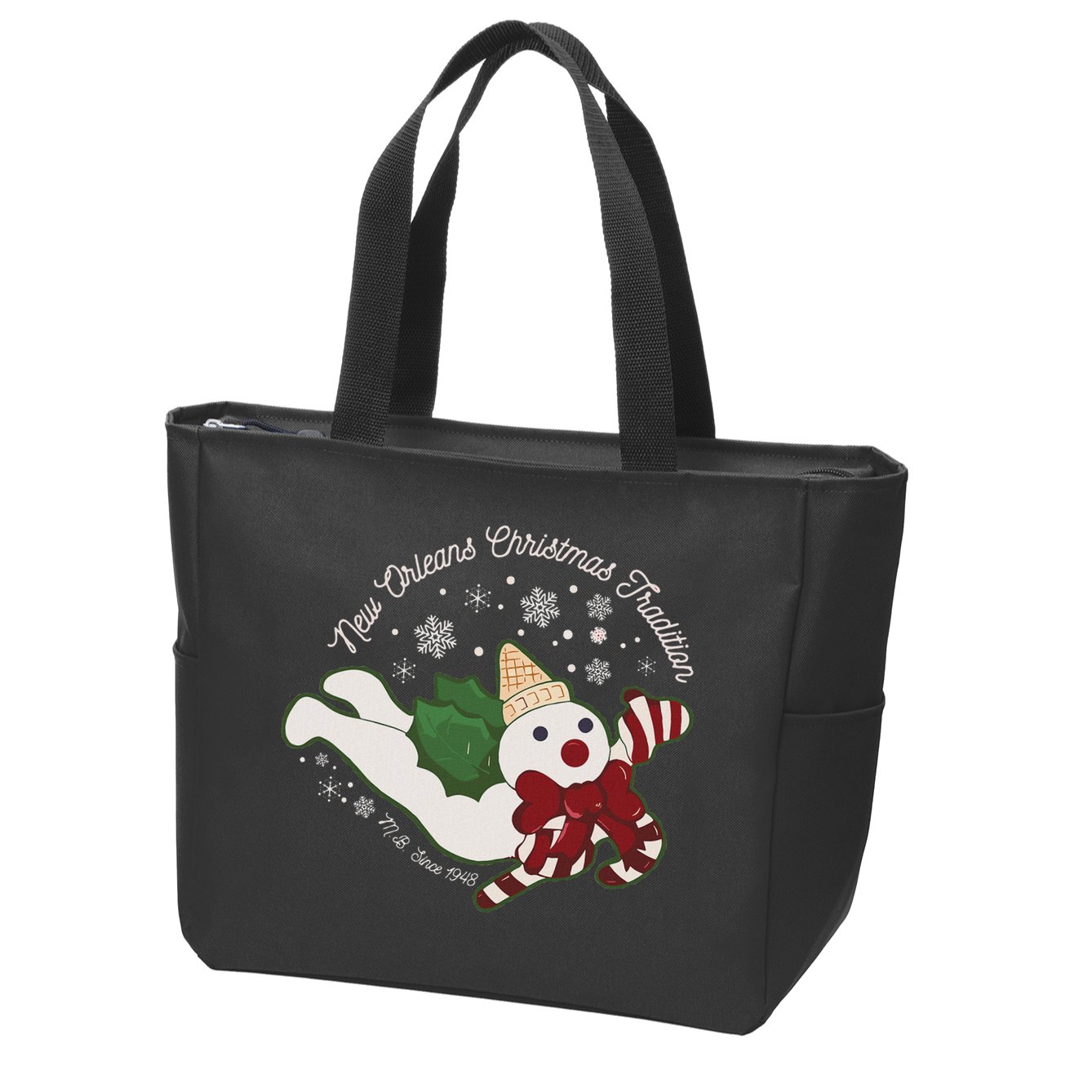 New Orleans Mr Bingle Christmas Tradition Snowmen Christmas Zip Tote Bag