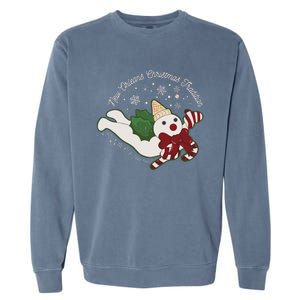 New Orleans Mr Bingle Christmas Tradition Snowmen Christmas Garment-Dyed Sweatshirt