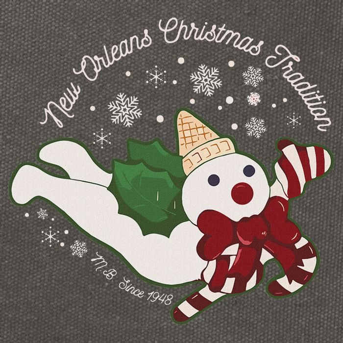 New Orleans Mr Bingle Christmas Tradition Snowmen Christmas Cotton Canvas Backpack