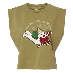 New Orleans Mr Bingle Christmas Tradition Snowmen Christmas Garment-Dyed Women's Muscle Tee