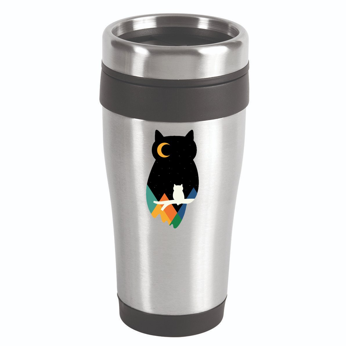 Night Owl Moon Pyramid 16oz Travel Tumbler