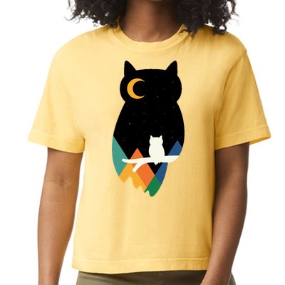 Night Owl Moon Pyramid Comfort Colors Boxy T-Shirt