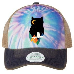 Night Owl Moon Pyramid Legacy Tie Dye Trucker Hat