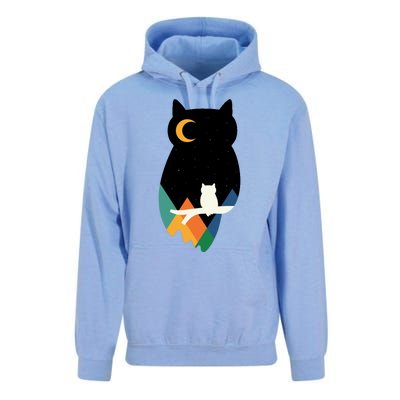 Night Owl Moon Pyramid Unisex Surf Hoodie