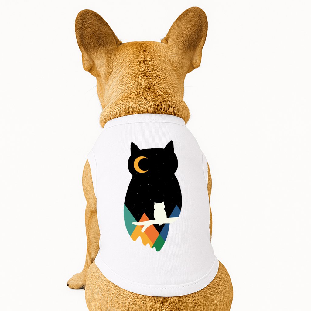 Night Owl Moon Pyramid Doggie Tank