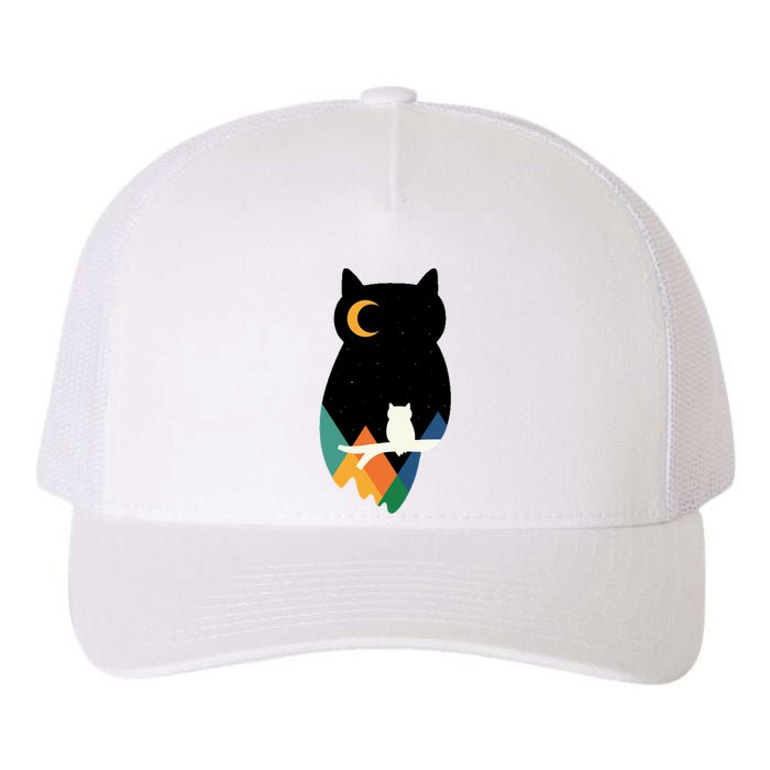 Night Owl Moon Pyramid Yupoong Adult 5-Panel Trucker Hat