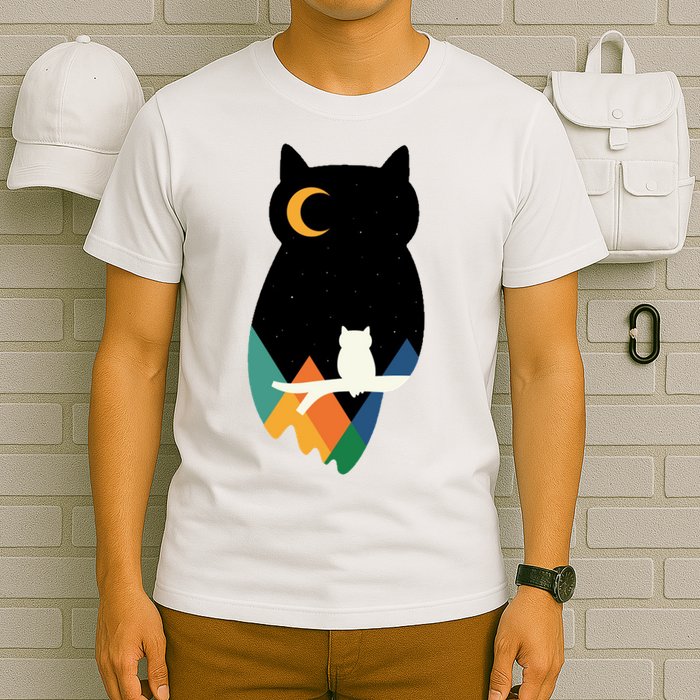 Night Owl Moon Pyramid T-Shirt