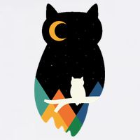 Night Owl Moon Pyramid T-Shirt