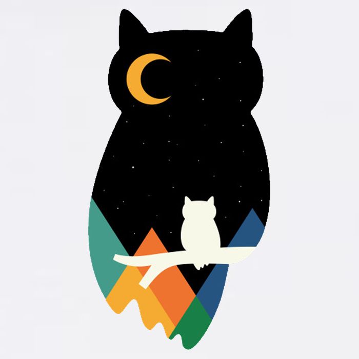 Night Owl Moon Pyramid T-Shirt