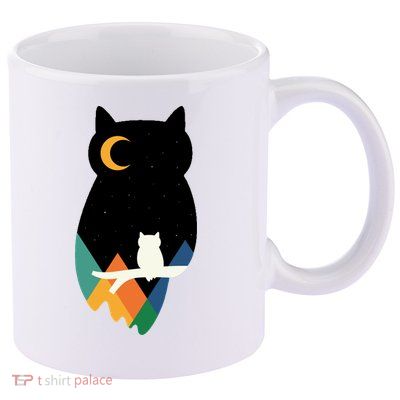Night Owl Moon Pyramid 11oz C Handle Ceramic Mug