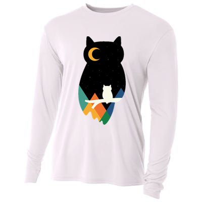 Night Owl Moon Pyramid Cooling Performance Long Sleeve Crew