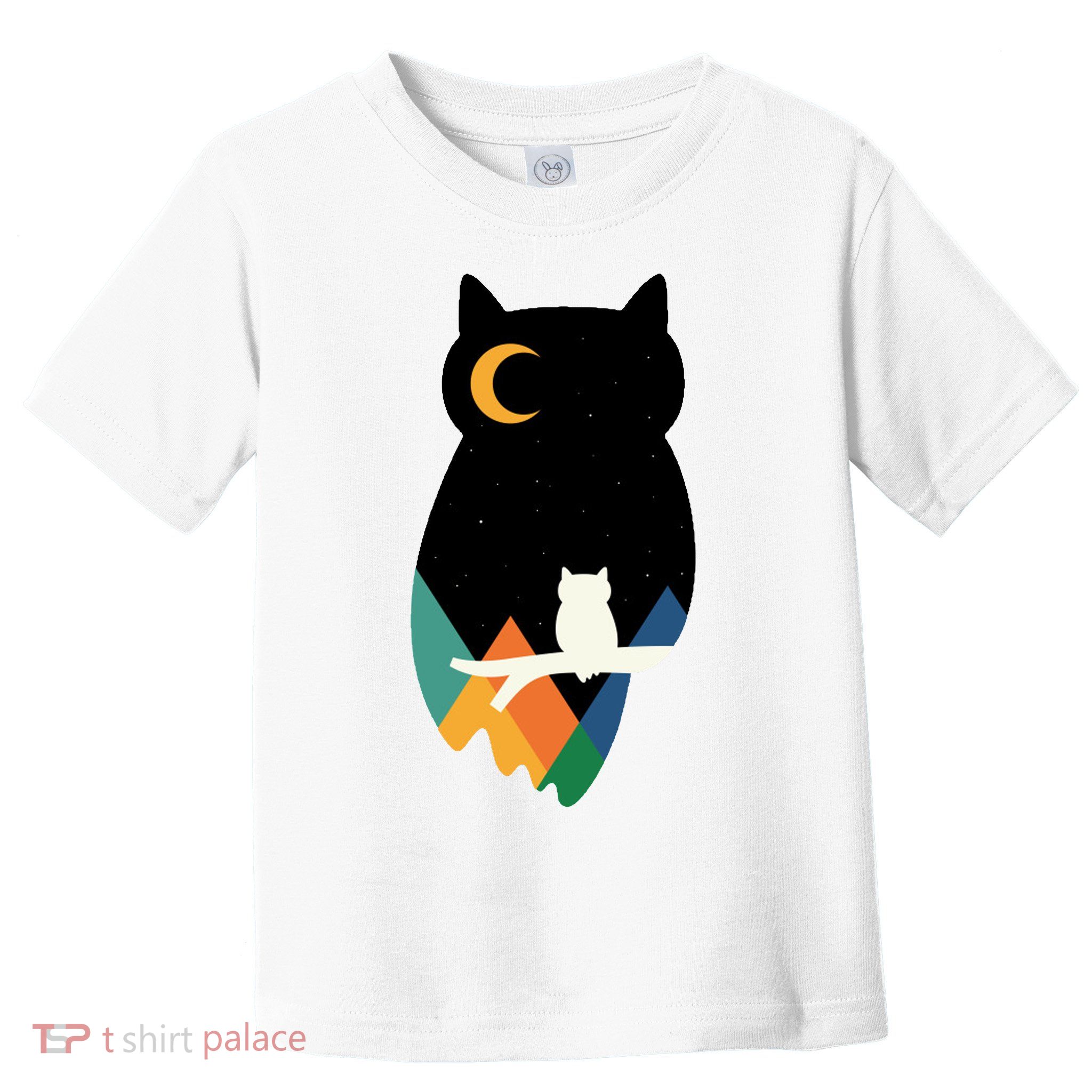 Night Owl Moon Pyramid Toddler T-Shirt