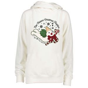 New Orleans Mr Bingle Christmas Tradition Snowmen Christmas Womens Funnel Neck Pullover Hood