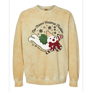 New Orleans Mr Bingle Christmas Tradition Snowmen Christmas Colorblast Crewneck Sweatshirt