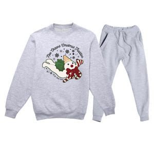 New Orleans Mr Bingle Christmas Tradition Snowmen Christmas Premium Crewneck Sweatsuit Set