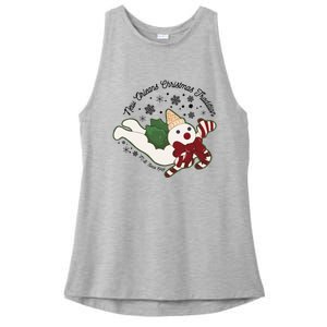 New Orleans Mr Bingle Christmas Tradition Snowmen Christmas Ladies PosiCharge Tri-Blend Wicking Tank