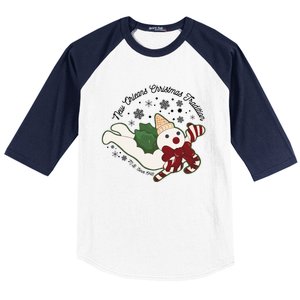 New Orleans Mr Bingle Christmas Tradition Snowmen Christmas Baseball Sleeve Shirt