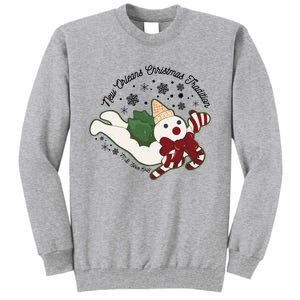 New Orleans Mr Bingle Christmas Tradition Snowmen Christmas Tall Sweatshirt