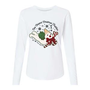 New Orleans Mr Bingle Christmas Tradition Snowmen Christmas Womens Cotton Relaxed Long Sleeve T-Shirt