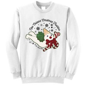 New Orleans Mr Bingle Christmas Tradition Snowmen Christmas Sweatshirt