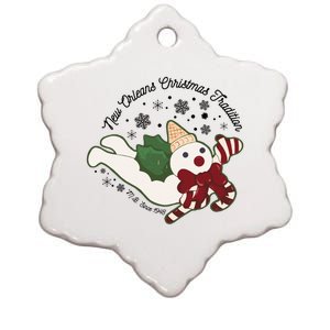 New Orleans Mr Bingle Christmas Tradition Snowmen Christmas Ceramic Star Ornament