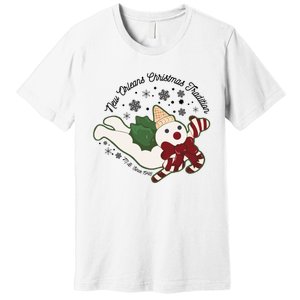 New Orleans Mr Bingle Christmas Tradition Snowmen Christmas Premium T-Shirt