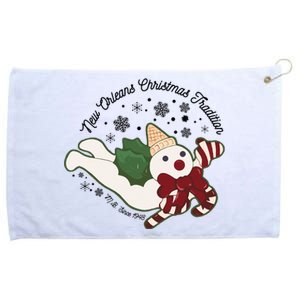 New Orleans Mr Bingle Christmas Tradition Snowmen Christmas Grommeted Golf Towel