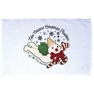 New Orleans Mr Bingle Christmas Tradition Snowmen Christmas Microfiber Hand Towel