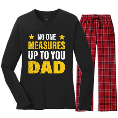 No One Measures Up To You Dad Women's Long Sleeve Flannel Pajama Set 