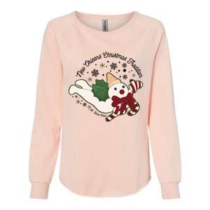 New Orleans Mr Bingle Christmas Tradition Snowmen Christmas Long Sleeve Womens California Wash Sweatshirt