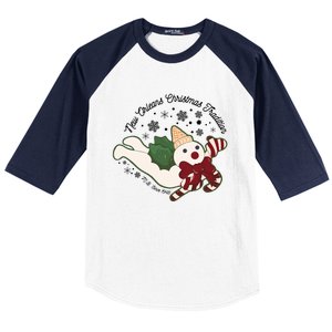 New Orleans Mr Bingle Christmas Tradition Snowmen Christmas Long Sleeve Baseball Sleeve Shirt