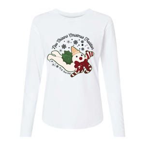 New Orleans Mr Bingle Christmas Tradition Snowmen Christmas Long Sleeve Womens Cotton Relaxed Long Sleeve T-Shirt