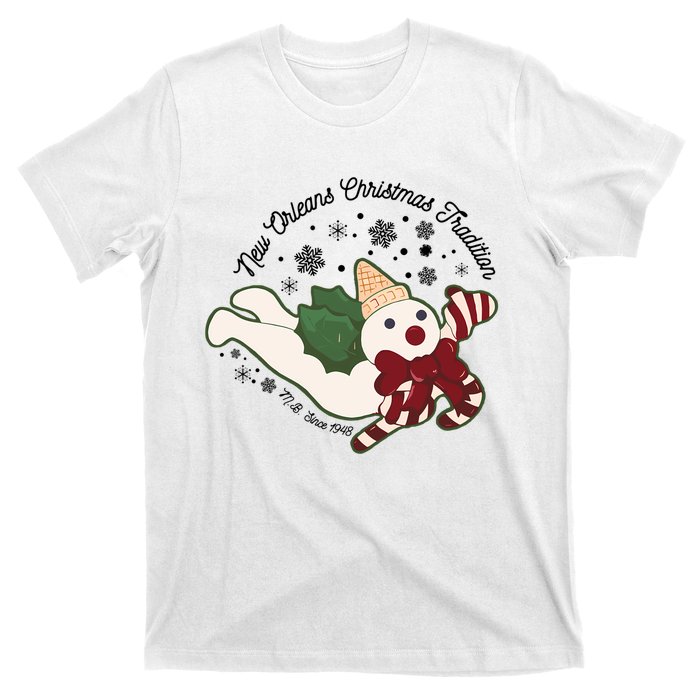 New Orleans Mr Bingle Christmas Tradition Snowmen Christmas Long Sleeve T-Shirt