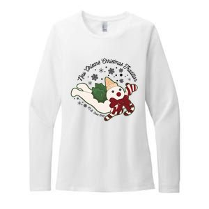 New Orleans Mr Bingle Christmas Tradition Snowmen Christmas Long Sleeve Womens CVC Long Sleeve Shirt