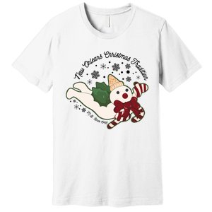 New Orleans Mr Bingle Christmas Tradition Snowmen Christmas Long Sleeve Premium T-Shirt