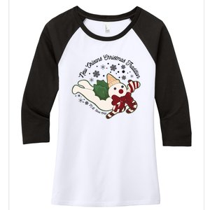 New Orleans Mr Bingle Christmas Tradition Snowmen Christmas Long Sleeve Women's Tri-Blend 3/4-Sleeve Raglan Shirt