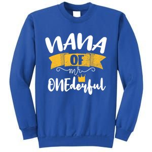 Nana Of Mr Onederful 1st Party Matching Family Cool Gift Sweatshirt