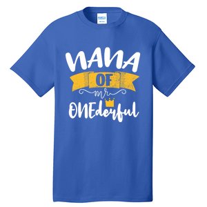 Nana Of Mr Onederful 1st Party Matching Family Cool Gift Tall T-Shirt