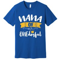 Nana Of Mr Onederful 1st Party Matching Family Cool Gift Premium T-Shirt