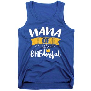 Nana Of Mr Onederful 1st Party Matching Family Cool Gift Tank Top