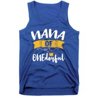 Nana Of Mr Onederful 1st Party Matching Family Cool Gift Tank Top