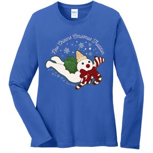 New Orleans Mr Bingle Christmas Tradition Snowmen Xmas Ladies Long Sleeve Shirt