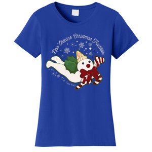 New Orleans Mr Bingle Christmas Tradition Snowmen Xmas Women's T-Shirt