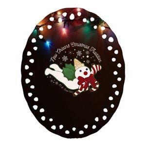 New Orleans Mr Bingle Christmas Tradition Snowmen Xmas Ceramic Oval Ornament