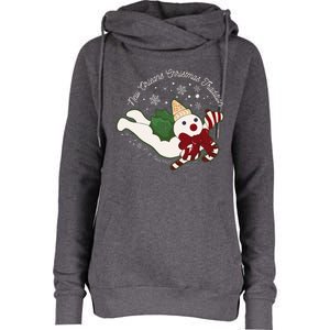 New Orleans Mr Bingle Christmas Tradition Snowmen Xmas Womens Funnel Neck Pullover Hood