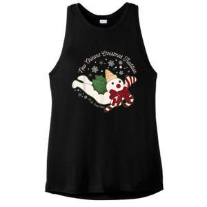 New Orleans Mr Bingle Christmas Tradition Snowmen Christmas Ladies PosiCharge Tri-Blend Wicking Tank